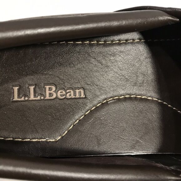 LL Bean Women's US Size 9 M Brown Leather Slip on Clogs / Shoes - Picture 5 of 8